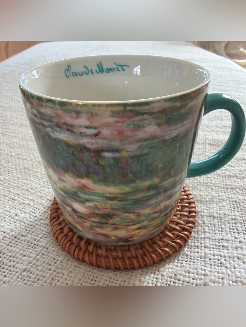 Green Impressionist Ceramic Mug